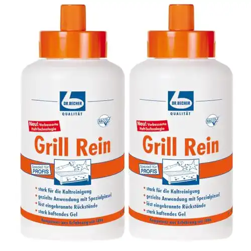 Grillreiniger Dr. Becher 2x Grill Rein für Grills, Fritteusen, 1 Liter
