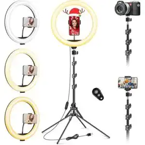 Handy-Stativ-mit-Ringlicht VEVICE Ringlicht mit Stativ Handy