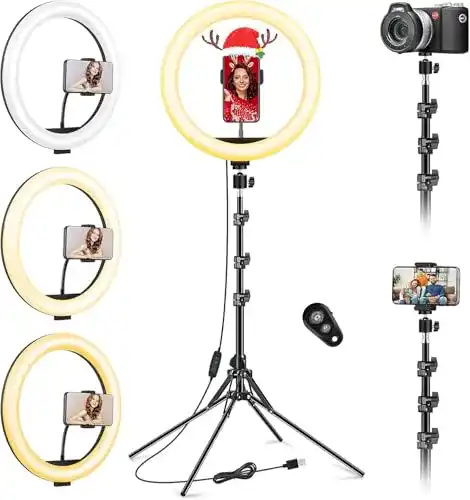Handy-Stativ-mit-Ringlicht VEVICE Ringlicht mit Stativ Handy