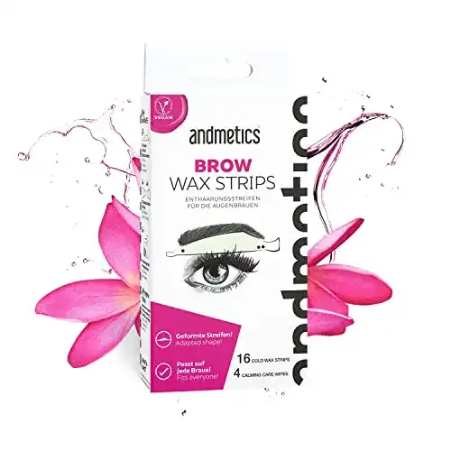Kaltwachsstreifen Gesicht Andmetics Augenbrauen