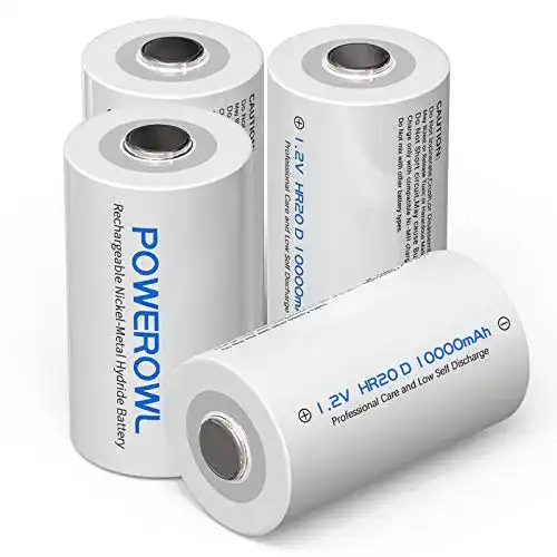 Mono-D-Akku POWEROWL D Akku Mono 1.2V 10000mAh, 4 St.