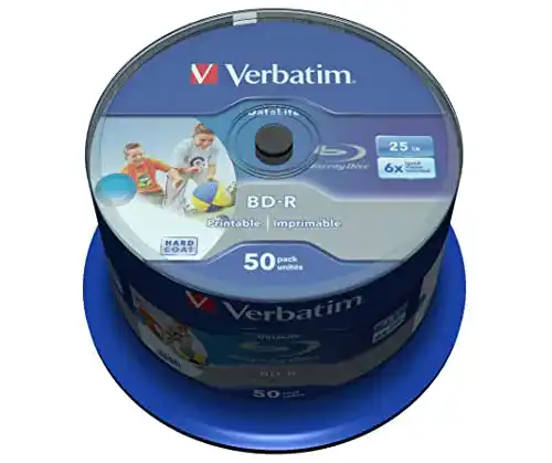 Blu-ray-Rohling Verbatim BD-R SL Datalife 25 GB, 50er Pack