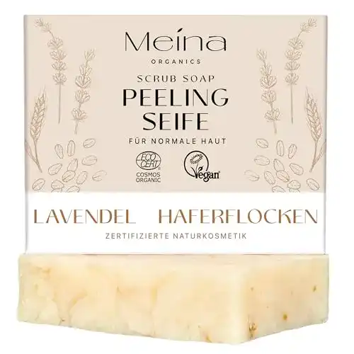 Duschseife Meina Naturkosmetik – Bio Peeling Seife mit Lavendel