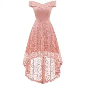 Cocktailkleid Homrain Kleider Elegant Spitzenkleid Knielang