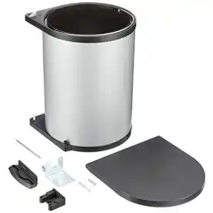Einbau-Abfalleimer WESCO Abfallsammler, Metall, Silber
