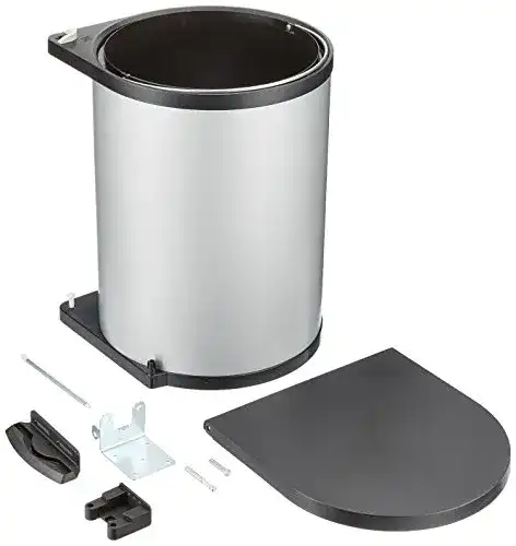Einbau-Abfalleimer WESCO Abfallsammler, Metall, Silber