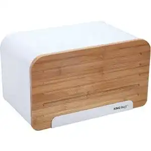 Brotkasten mit Schneidebrett Kinghoff Elegant, Holzabdeckung