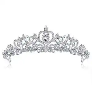 Tiara HPMAISON Frauen Kristall Krone Mädchen Strass Stirnband