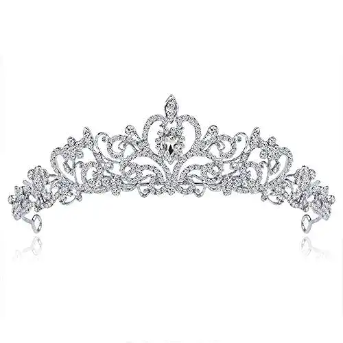 Tiara HPMAISON Frauen Kristall Krone Mädchen Strass Stirnband