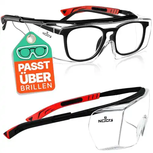 Schutzbrille NoCry Sicherheits-Überbrille Kratzbeständige Gläser