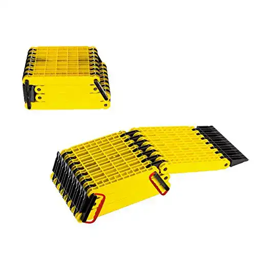 Anfahrhilfe Uniko 6in1 Faltrampe 2er Set, Kunststoff-Sandblech Traktionshilfe