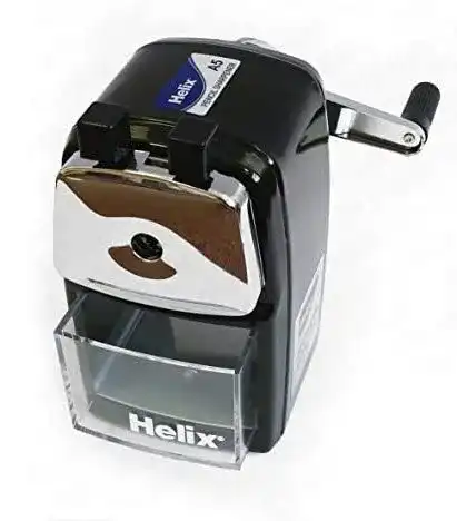 Anspitzer mit Kurbel Helix Schreibtisch-Anspitzer, Schwarz