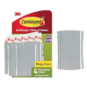 Klebenagel Command Großer für Bilderrahmen, 4 Nägel