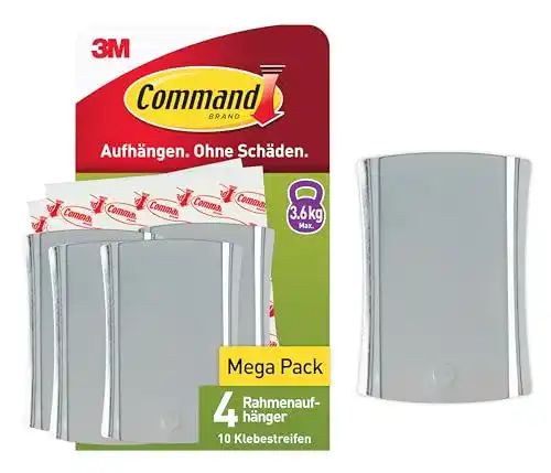 Klebenagel Command Großer für Bilderrahmen, 4 Nägel