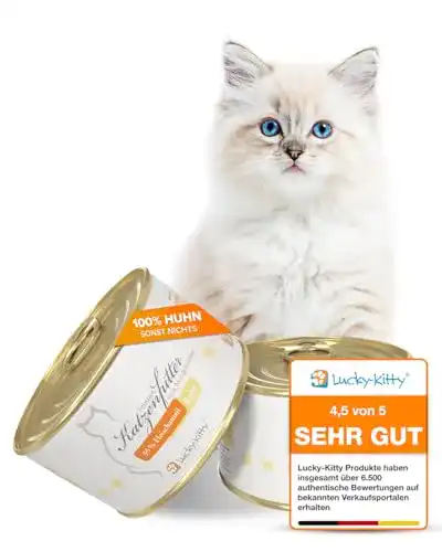 Lucky-Kitty-Katzenfutter Lucky-Kitty Huhn mit 95% Fleischanteil