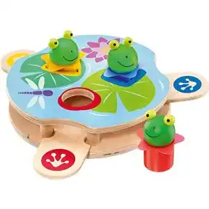 Selecta-Holzspielzeug Selecta 62072 Saltino, Frosch-Katapult