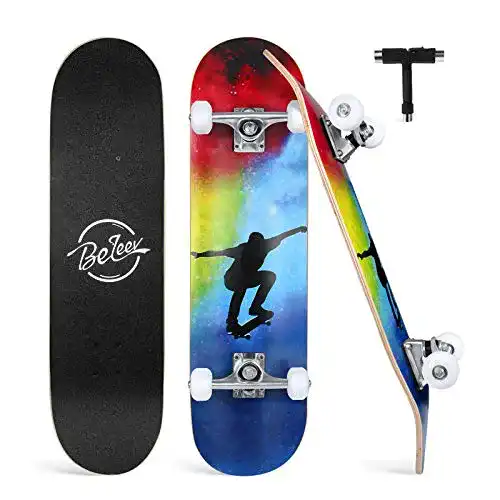 Skateboard für Kinder BELEEV Skateboard 31×8 Zoll Komplett