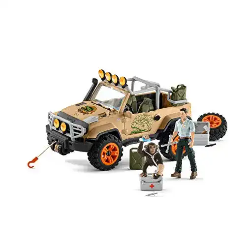 Schleich-Figur SCHLEICH 42410 Wild Life Spielset Geländewagen