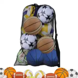 Ballnetz DECARETA Balltasche Schwarz 100 * 72cm Ball Netz Netztasche