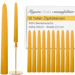 Bienenwachskerze Figura Santa TAFELKERZEN, 20 cm hoch