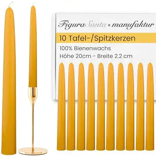 Bienenwachskerze Figura Santa TAFELKERZEN, 20 cm hoch