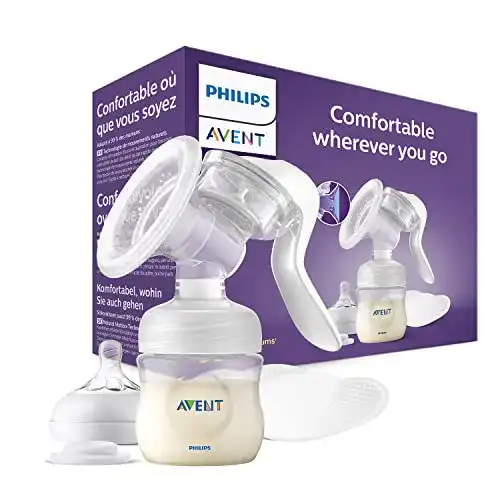 Handmilchpumpe Philips Avent Komfort, inkl. 125ml Flasche