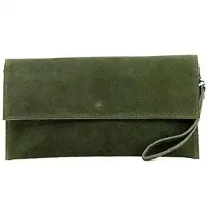 Clutch modamoda de, T151/M151, ital. Wildleder/Leder Metallic