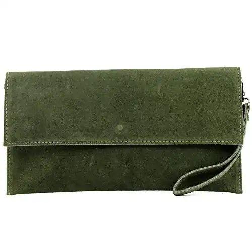 Clutch modamoda de, T151/M151, ital. Wildleder/Leder Metallic