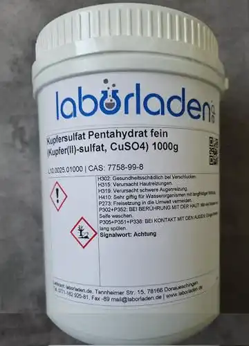 Die beste Kupfersulfat laborladen 1kg Pentahydrat (Kupfer(II)-sulfat 2026 Test Bestseller Kupfersulfat laborladen 1kg Pentahydrat (Kupfer(II)-sulfat