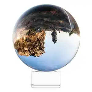 Lensball Navaris Glaskugel Fotografie Kugel aus K9 Glas, Ständer