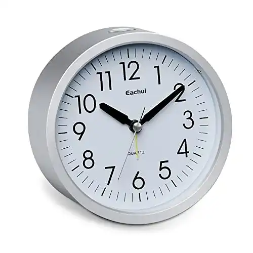Absolut geräuschloser Wecker Eachui Wecker Analog Ohne Ticken mit