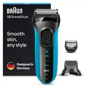 3-Tage-Bart-Rasierer Braun Series 3 Rasierer Herren, 3-in-1-Elektro