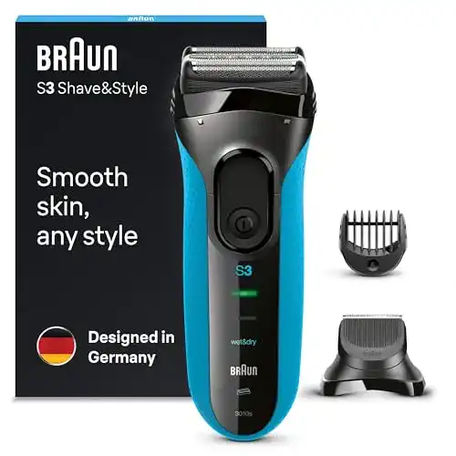 3-Tage-Bart-Rasierer Braun Series 3 Rasierer Herren, 3-in-1-Elektro