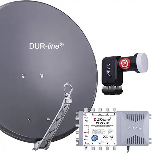 SAT-Anlage DUR-line 8 Teilnehmer Set, Komplettanlage