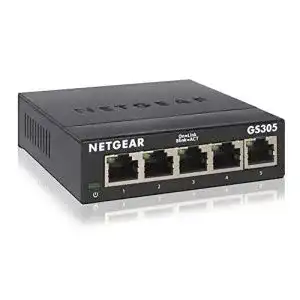 Switch Netgear GS305 LAN 5 Port Netzwerk, Plug-and-Play Gigabit