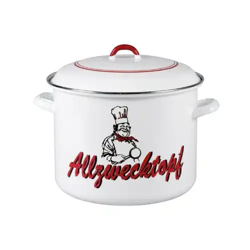 Emaille-Topf Karl Krüger Krüger Karl Kochtopf 28cm, 14 Liter