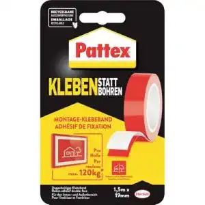 Doppelseitiges Klebeband Pattex Kleben statt Bohren, 1,5m