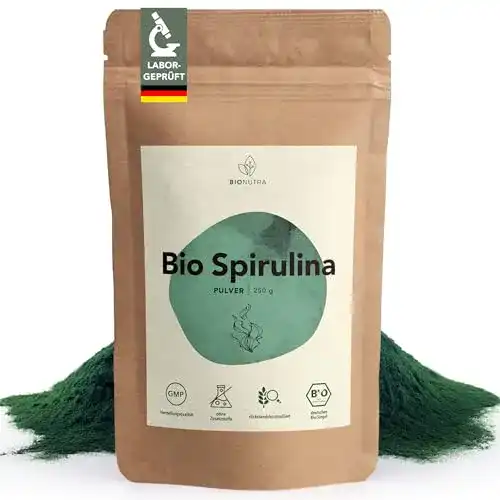 Spirulina-Pulver BioNutra ® Bio 250 g, 100% rein & natürlich
