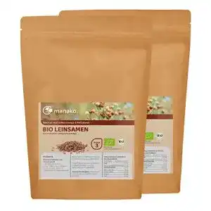 Leinsamen manako Bio ganz, 2 x 500g