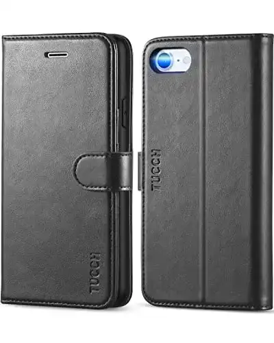 iPhone-8-Hülle TUCCH iPhone SE 2020 Klapphülle, verdicktes TPU