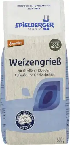 Grieß Spielberger Bio Weizen, demeter (2 x 500 gr)