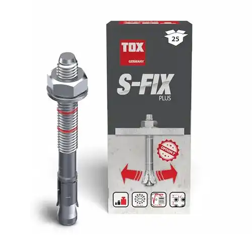 Schwerlastdübel TOX Bolzenanker S-Fix Plus M10 x 120/40+53 mm