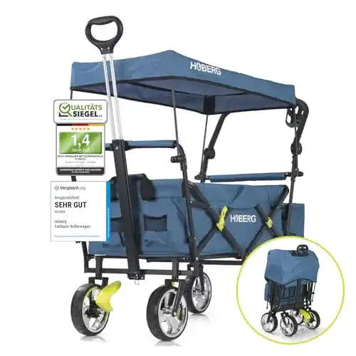 Bollerwagen mit Dach Hoberg Faltbarer Premium-Bollerwagen inkl. Dach