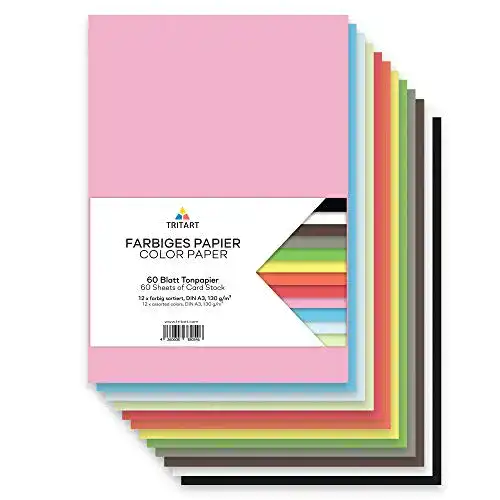 Buntes Papier Tritart Buntpapier A3 130g /m² 60 Blatt