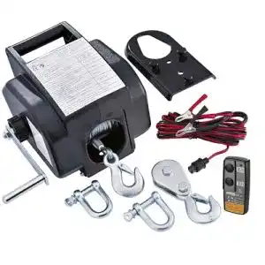 Seilwinde 12V RIBITECH 4277 Seilwinde für Auto, 5 t, 12 V, schwarz