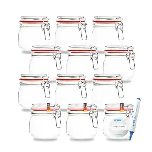 Einmachgläser flaschenbauer.de, 12 Drahtbügelgläser 634ml