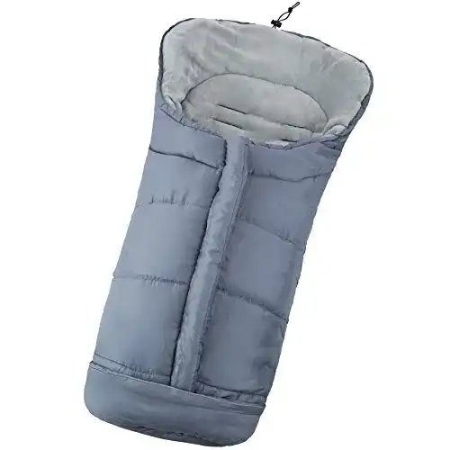 Fußsack TecTake Winter für Kinderwagen Buggy Autositz (Grau)