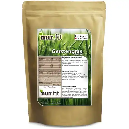 Gerstengras-Tabletten Nurafit nur.fit Gerstengras Presslinge 500g