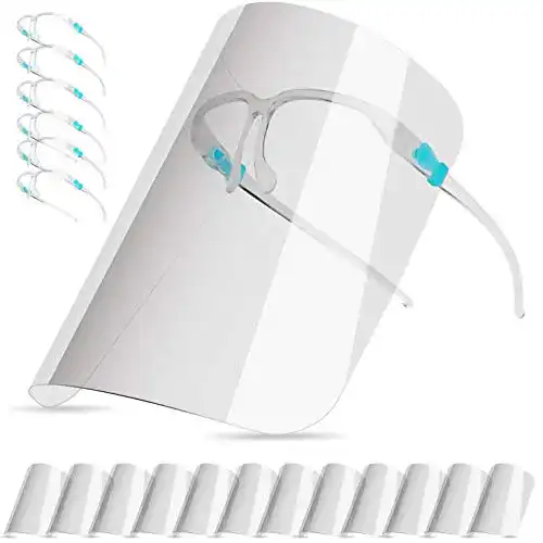 Gesichtsschutz-Brille salipt Transparente Schutzvisier mit 12 Visier