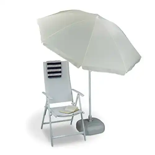 Sonnenschirm mit Ständer Relaxdays Sonnenschirm, Ø 180 cm